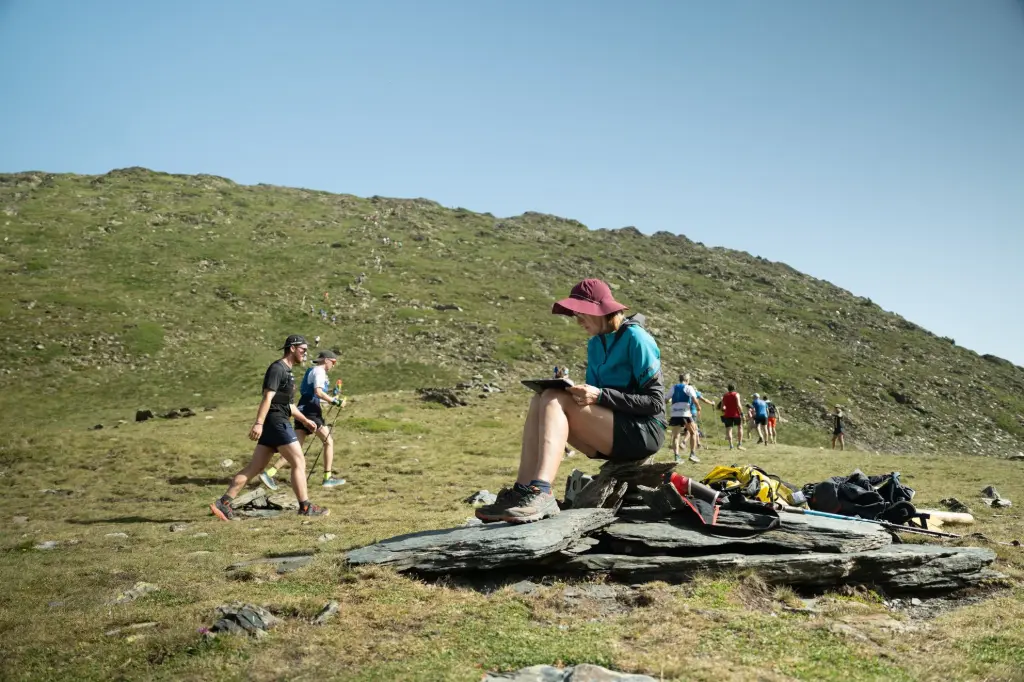 Photo au col du Lanoux lors du TRAIL COMA D'OR 2024