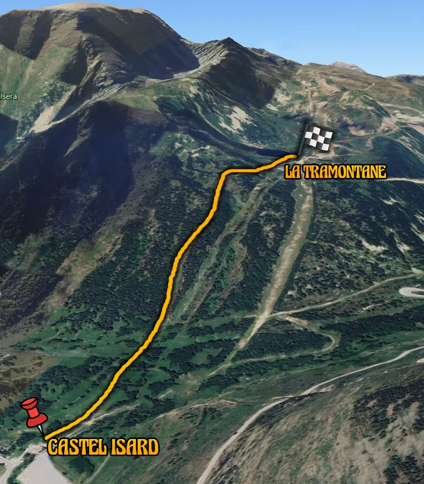 Parcours de la verticale BAR'BAR à Porté-Puymorens